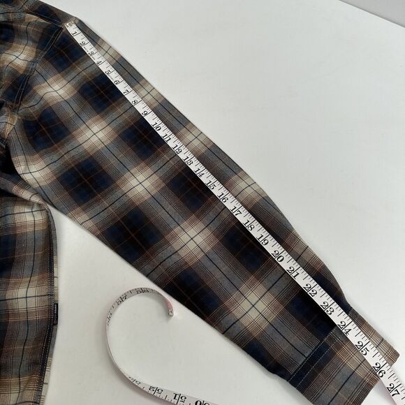 Swiss Tech Button Front Shirt Mens Sz XL Mambo Brown Plaid SM47Y118 - Picture 10 of 12